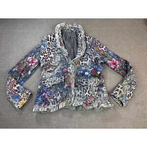 Women's Floral and Animal Print Blazer
